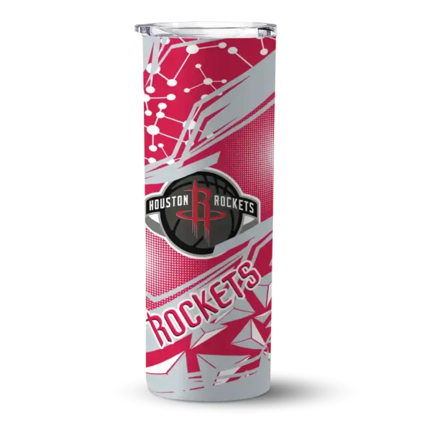personalized houston rockets helmet clash red skinny tumbler best selling 1.webp