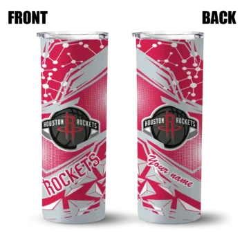 personalized houston rockets helmet clash red skinny tumbler fashion forward.webp