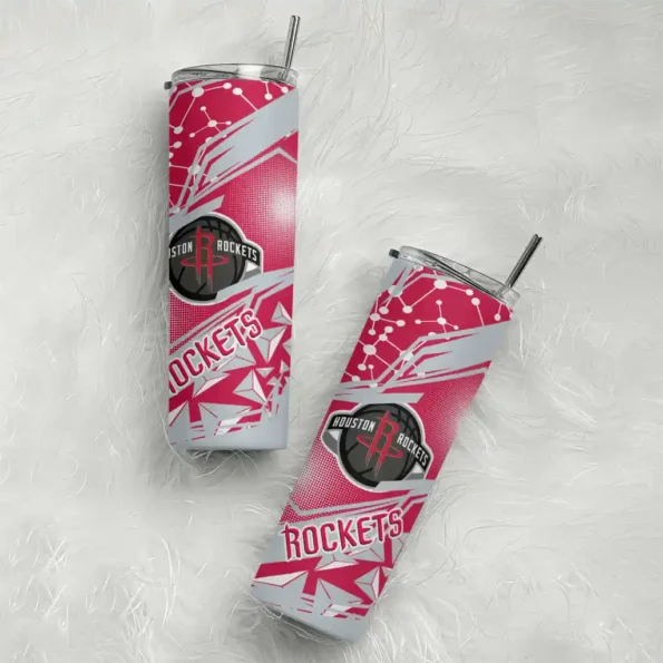 personalized houston rockets helmet clash red skinny tumbler top rated.webp