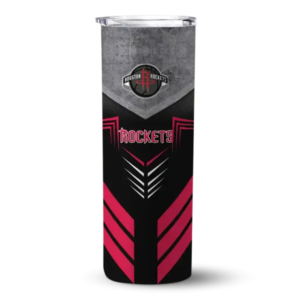 personalized houston rockets hexagon honeycomb red black skinny tumbler best selling 1.webp