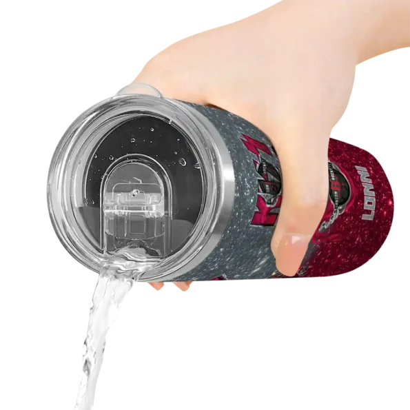 personalized houston rockets kiss band grey skinny tumbler latest model.webp