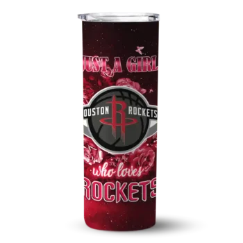 personalized houston rockets rose romance red black skinny tumbler best selling 1.webp