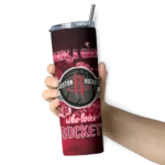 personalized houston rockets rose romance red black skinny tumbler best selling 1.webp