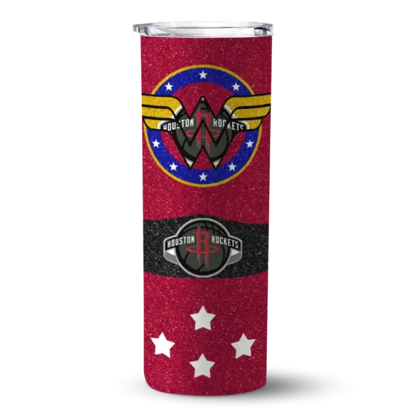 personalized houston rockets star cluster red skinny tumbler best selling 1.webp