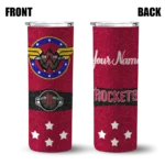 personalized houston rockets star cluster red skinny tumbler best selling 1.webp