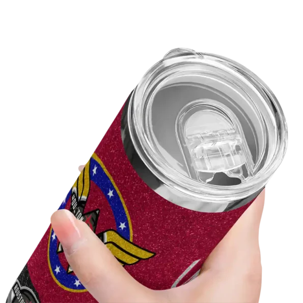 personalized houston rockets star cluster red skinny tumbler high quality.webp