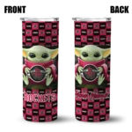 personalized houston rockets yoda cozy red black skinny tumbler best selling 1.webp