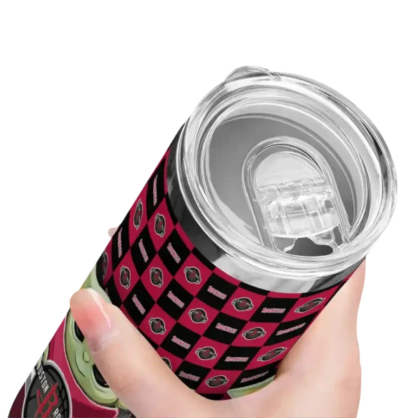 personalized houston rockets yoda cozy red black skinny tumbler high quality.webp