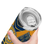 personalized indiana pacers camo texture blue skinny tumbler best selling 1.webp