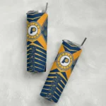 personalized indiana pacers camo texture blue skinny tumbler best selling 1.webp