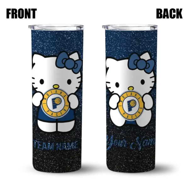 personalized indiana pacers hello kitty blue black skinny tumbler fashion forward.webp