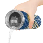 personalized indiana pacers monogram burst blue white skinny tumbler best selling 1.webp