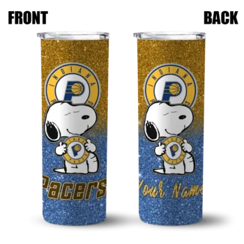 personalized indiana pacers snoopy attitude blue skinny tumbler fashion forward.webp