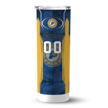 personalized indiana pacers stacked diamond blue skinny tumbler best selling 1.webp