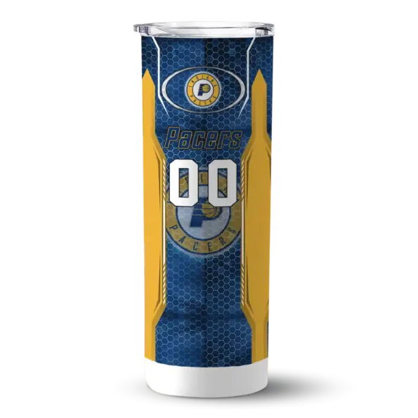 personalized indiana pacers stacked diamond blue skinny tumbler best selling 1.webp