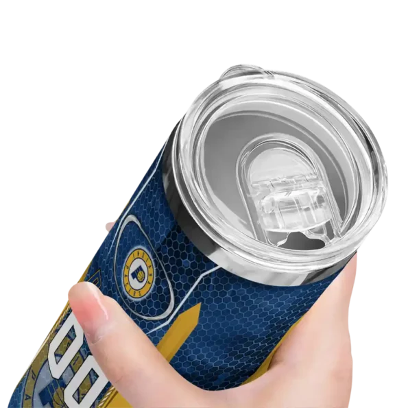 personalized indiana pacers stacked diamond blue skinny tumbler high quality.webp