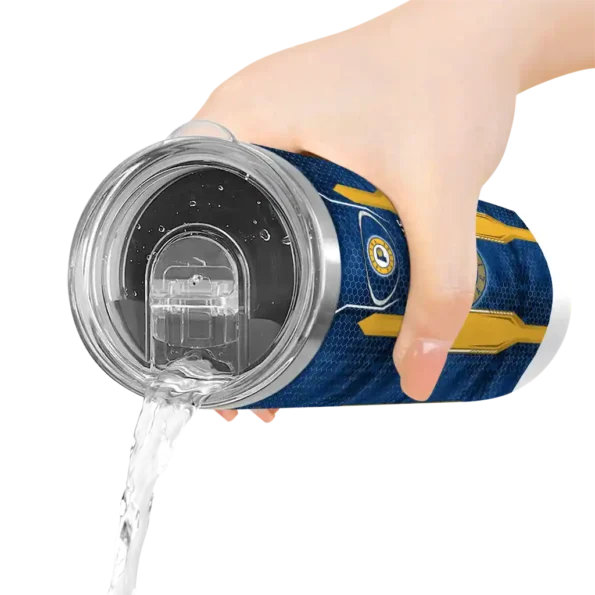 personalized indiana pacers stacked diamond blue skinny tumbler latest model.webp
