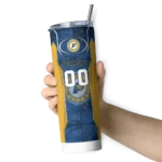 personalized indiana pacers stacked diamond blue skinny tumbler best selling 1.webp