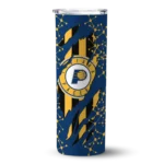 personalized indiana pacers star pop blue black skinny tumbler best selling 1.webp