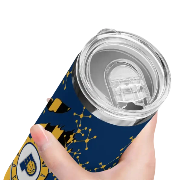 personalized indiana pacers star pop blue black skinny tumbler high quality.webp