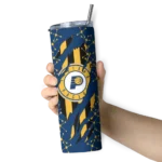 personalized indiana pacers star pop blue black skinny tumbler best selling 1.webp