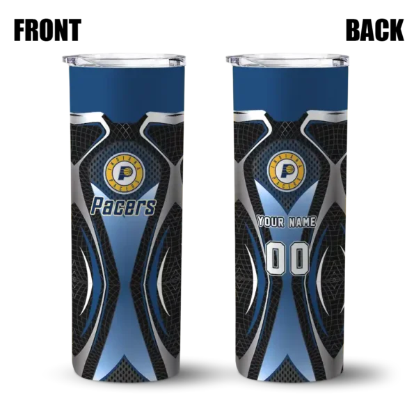 personalized indiana pacers superman emblem blue black skinny tumbler fashion forward.webp