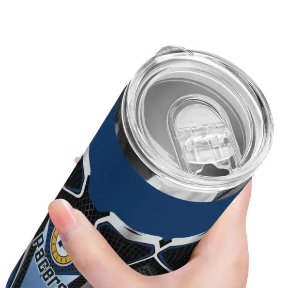 personalized indiana pacers superman emblem blue black skinny tumbler high quality.webp