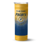 personalized indiana pacers swirl texture blue skinny tumbler best selling 1.webp
