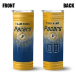 personalized indiana pacers swirl texture blue skinny tumbler best selling 1.webp