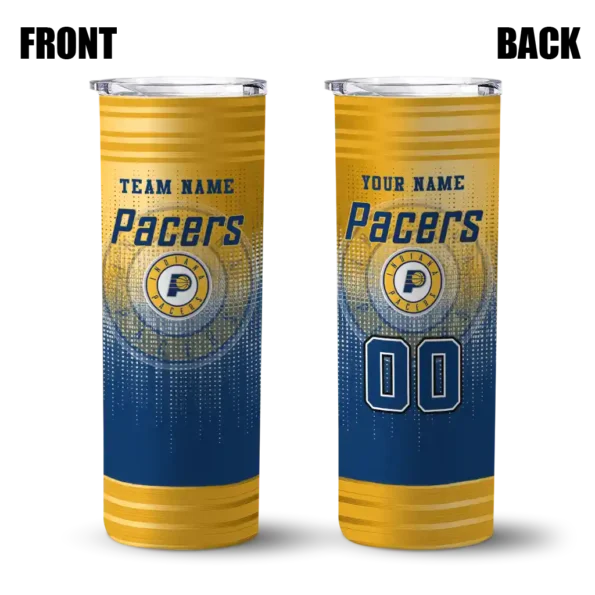 personalized indiana pacers swirl texture blue skinny tumbler fashion forward.webp