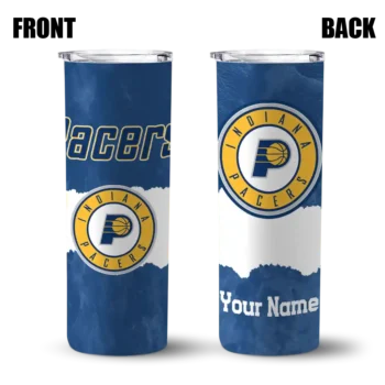 personalized indiana pacers torn band blue white skinny tumbler fashion forward.webp
