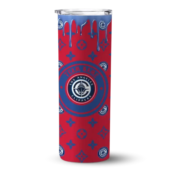 personalized los angeles clippers camo streak red skinny tumbler best selling 1.webp
