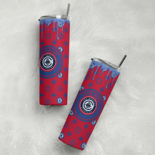 personalized los angeles clippers camo streak red skinny tumbler top rated.webp