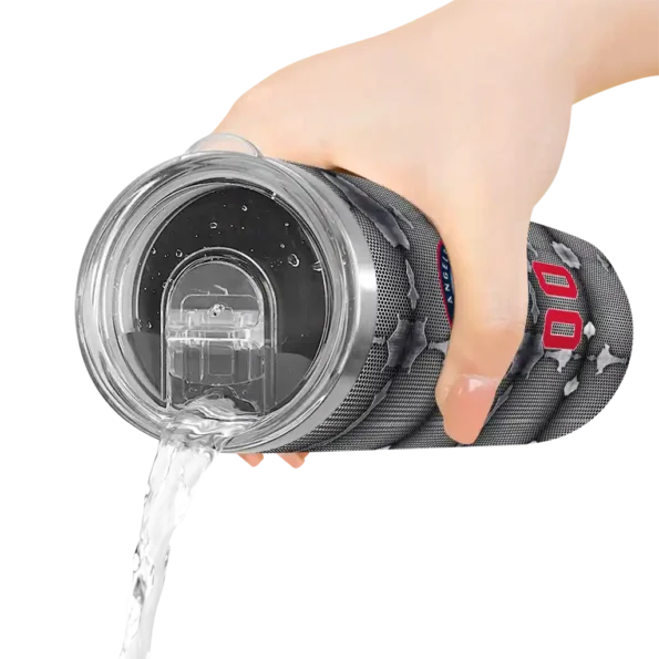 personalized los angeles clippers chevron v red gray skinny tumbler latest model.webp