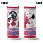 personalized los angeles clippers snoopy dog red white skinny tumbler best selling 1.webp