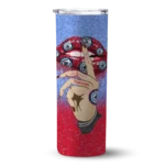 personalized los angeles clippers sparkle lips red skinny tumbler best selling 1.webp