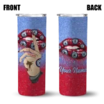 personalized los angeles clippers sparkle lips red skinny tumbler best selling 1.webp