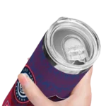 personalized los angeles clippers spiral burst print red skinny tumbler best selling 1.webp