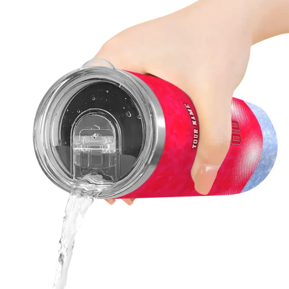 personalized los angeles clippers starburst tiles red skinny tumbler latest model.webp