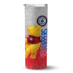 personalized los angeles clippers winnie the pooh red gray skinny tumbler best selling 1.webp