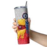 personalized los angeles clippers winnie the pooh red gray skinny tumbler best selling 1.webp