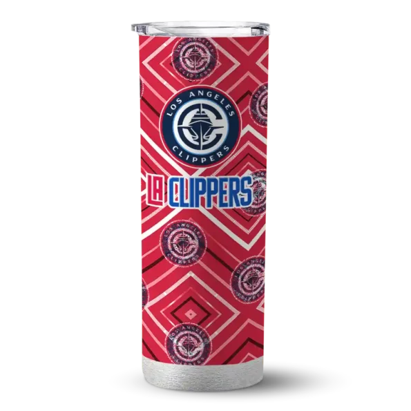 personalized los angeles clippers zipper leopard red skinny tumbler best selling 1.webp