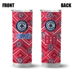 personalized los angeles clippers zipper leopard red skinny tumbler best selling 1.webp