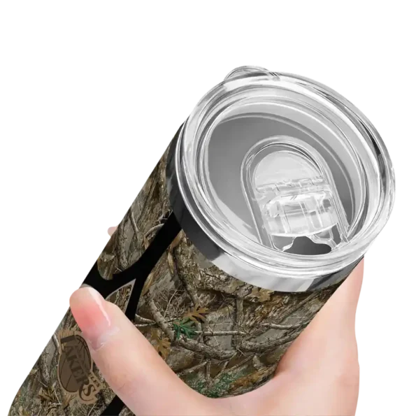 personalized los angeles lakers antler flow camo skinny tumbler high quality.webp