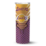 personalized los angeles lakers chevron stripes purple skinny tumbler best selling 1.webp