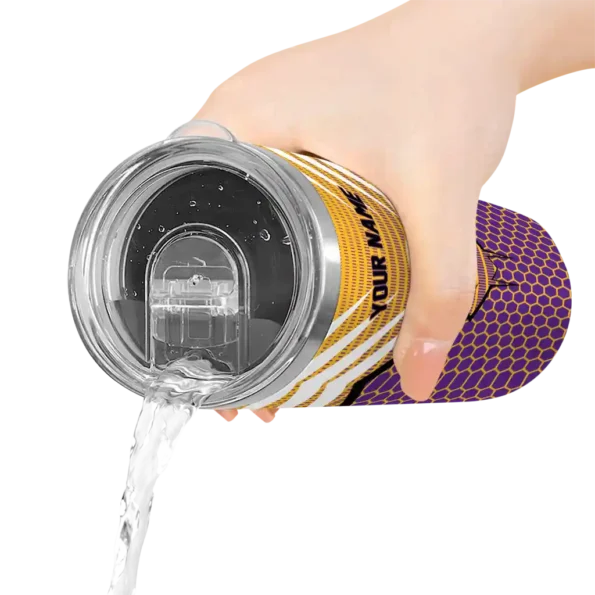 personalized los angeles lakers chevron stripes purple skinny tumbler latest model.webp