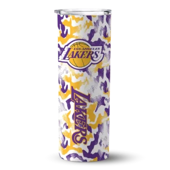 personalized los angeles lakers claw marks purple white skinny tumbler best selling 1.webp