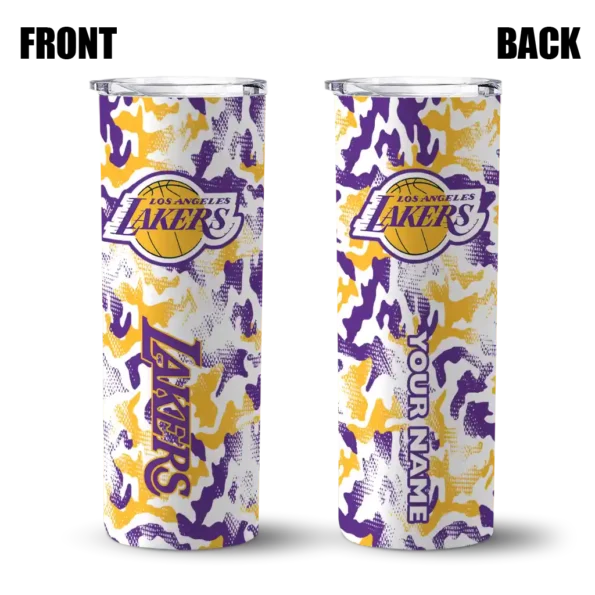 personalized los angeles lakers claw marks purple white skinny tumbler fashion forward.webp