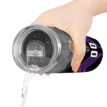 personalized los angeles lakers hexagon honeycomb purple black skinny tumbler best selling 1.webp