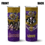 personalized los angeles lakers kiss band gold skinny tumbler best selling 1.webp